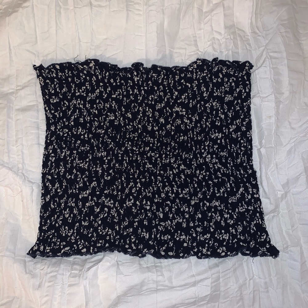 Brandy Melville navy floral print tube top